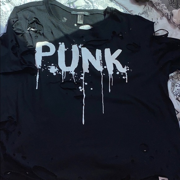 Tops | Punk Ripped Tshirt | Poshmark